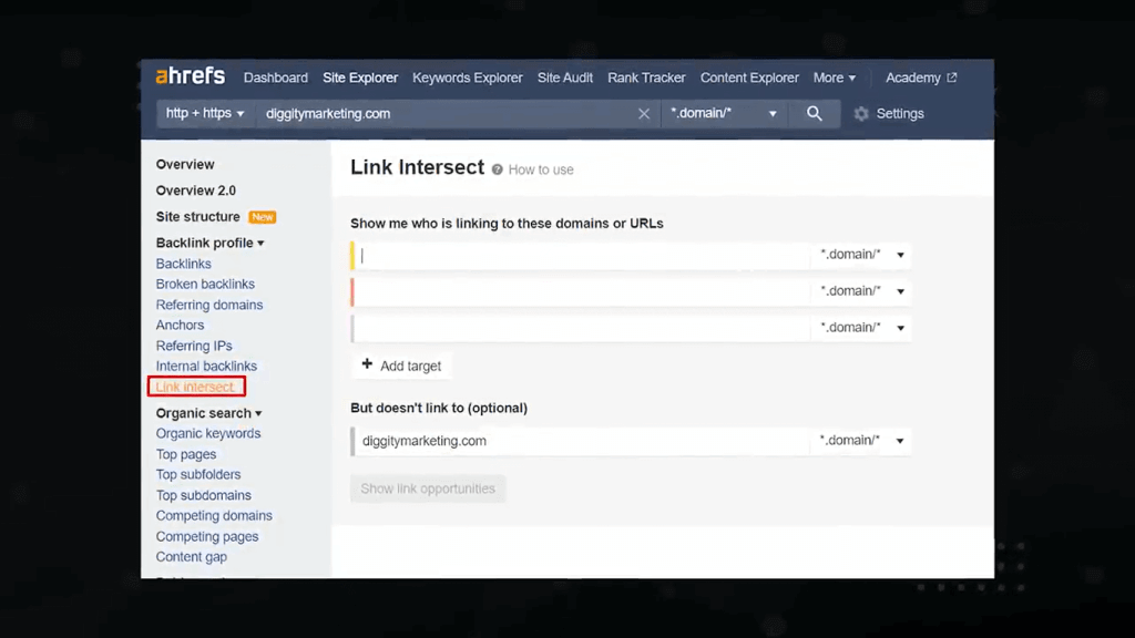 ahrefs-link-intersect